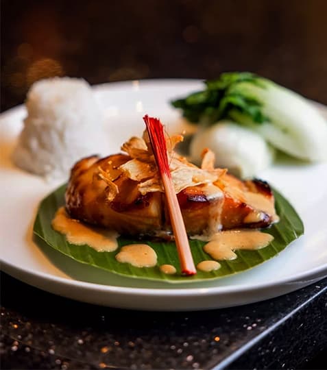 Restaurant interior dining area