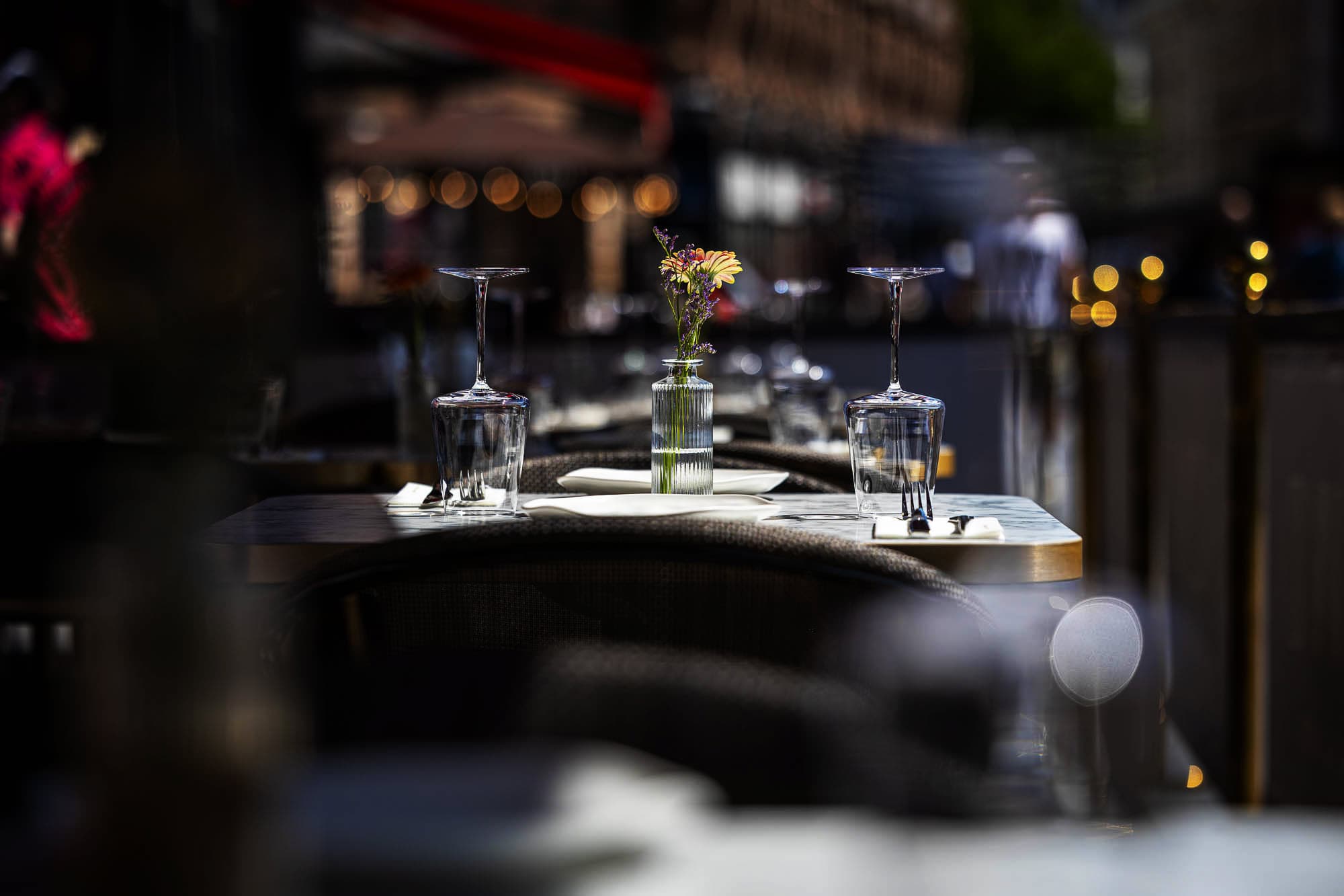 Terrace dining at Ember overlooking Leicester Square